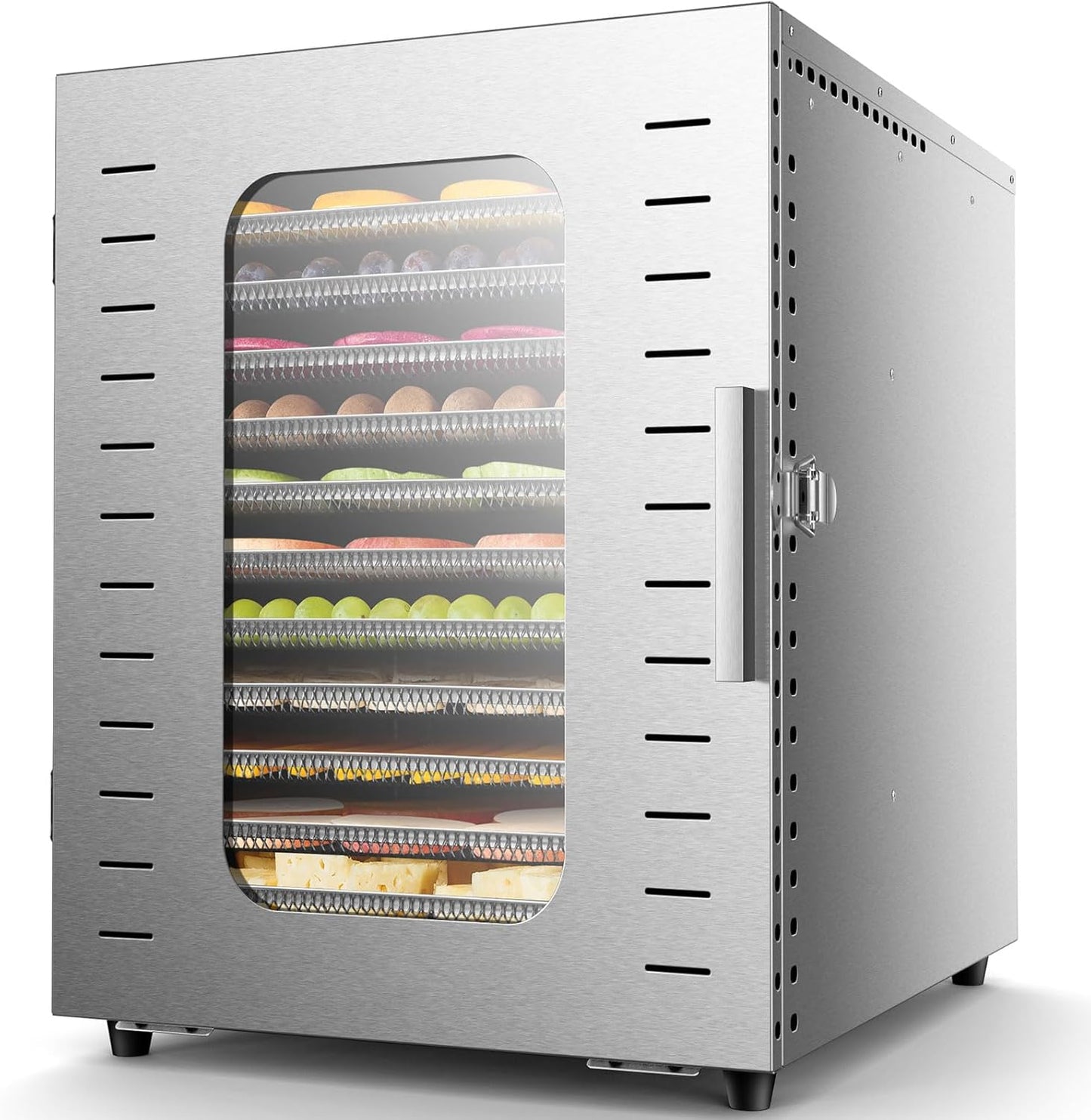 Commercial Large 12 Trays Food Dehydrator, Usable Area up to 22.67ft, 1200W Full Stainless Steel Dryer Machine, up to 190�� Temperature, for Meat, Fruit, Veggies, Beef, Herbs, Pet Foods