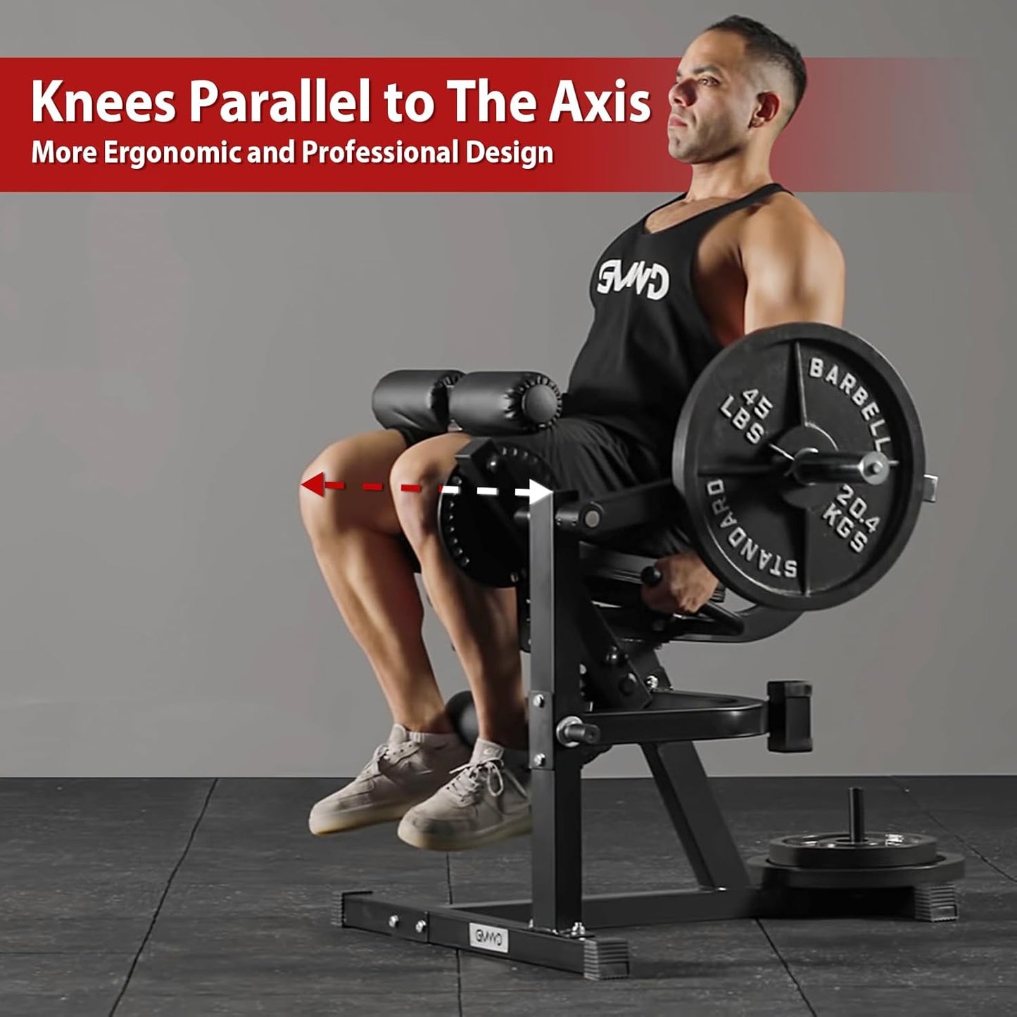 Leg Extension and Curl Machine, Lower Body Special Leg Machine, Adjustable Leg Exercise Bench with Plate Loaded, Leg Rotary Extension for Thigh, Home Gym Weight Machine