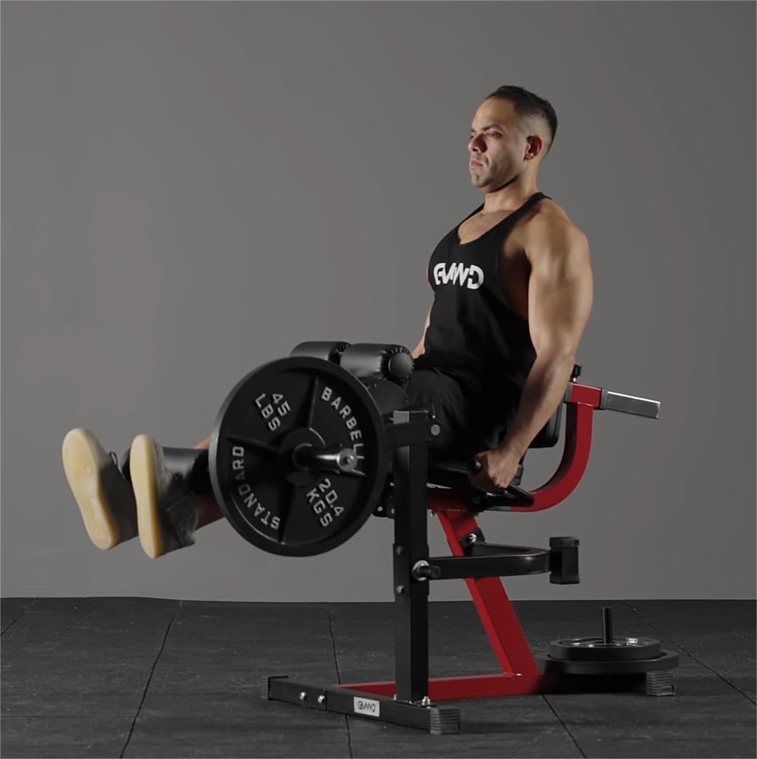 Leg Extension and Curl Machine, Lower Body Special Leg Machine, Adjustable Leg Exercise Bench with Plate Loaded, Leg Rotary Extension for Thigh, Home Gym Weight Machine