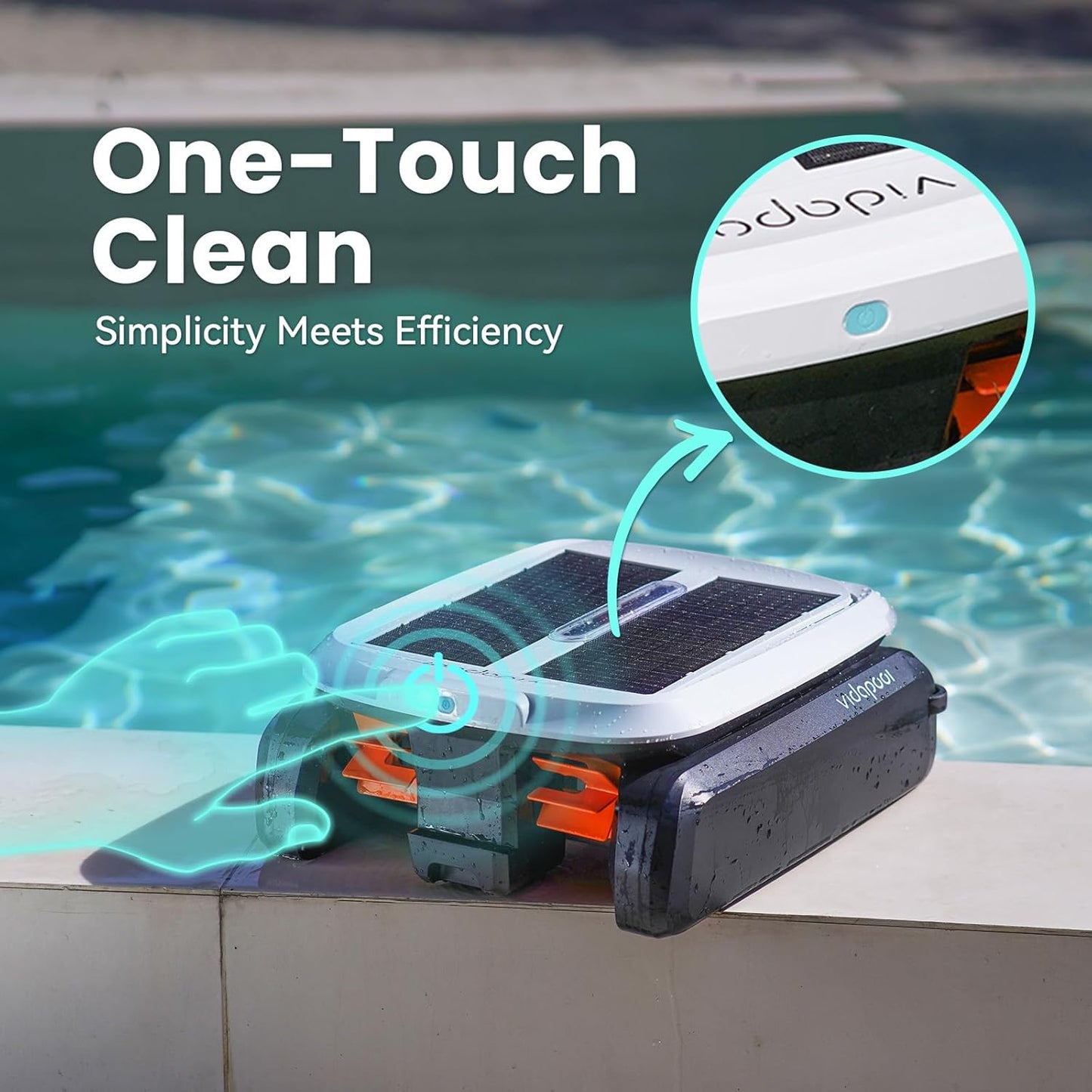 Solar Powered Automatic Robotic Pool Skimmer Cleaner,Solar Pool Surface Cleaner Dual Mode with Obstacle Avoidance Daytime 锛� Overnight Continuous Cleaning Ideal for All Swimming Pool-White