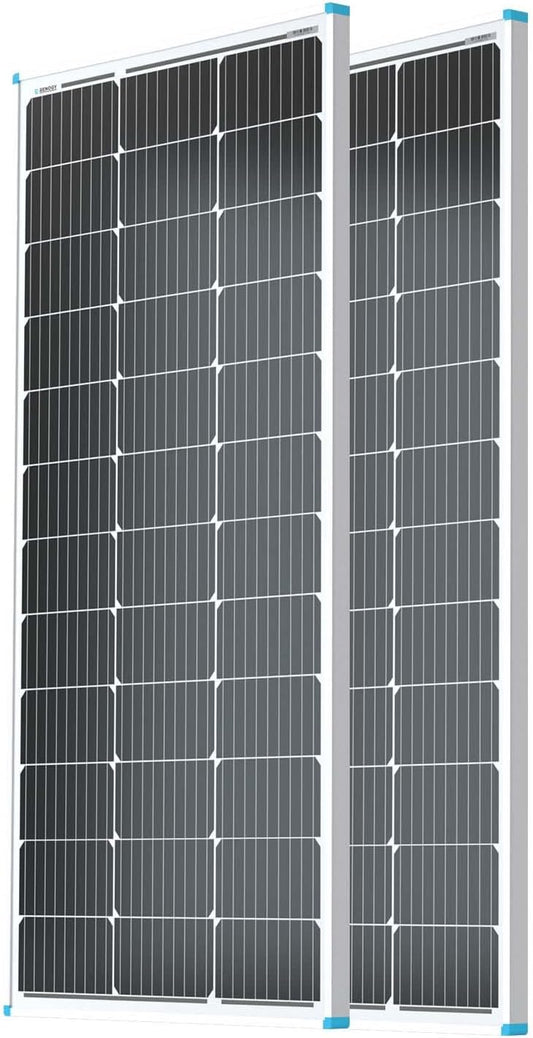 Solar Panel 100 Watt 12 Volt, High-Efficiency Monocrystalline PV Module Power Charger for RV Marine Rooftop Farm Battery and Other Off-Grid Applications, RNG-100D-SS, Single 100W