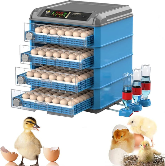 Egg Incubator, 192/256/500 Egg Incubator, Poultry Hatcher Machine with Automatic Egg Turning, Temperature & Humidity Control and LED Screen, General Purpose Incubator for Chickens Ducks Birds,500