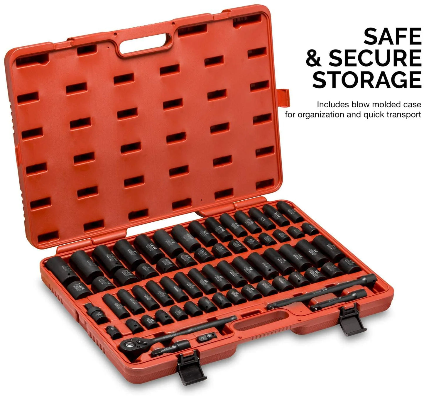 1/2" Drive Master Impact Socket Set, 65 Piece