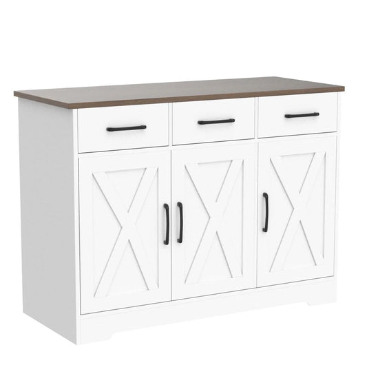 Modern Farmhouse Sideboard Buffet Cabinet