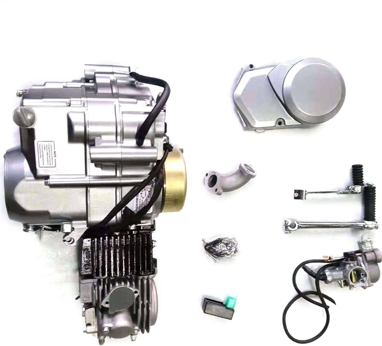 150CC 4 Stroke Engine Motor, Gy6 Single Cylinder Complete Engine Kit for 110cc-150cc Atvs and Go Karts and 11" Long Box Engine Size Scooters High-Flow Oil Pump CVT Carburetor Top Mount