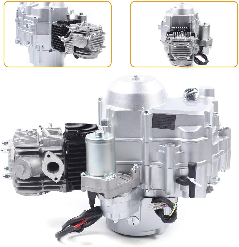 150CC 4 Stroke Engine Motor, Gy6 Single Cylinder Complete Engine Kit for 110cc-150cc Atvs and Go Karts and 11" Long Box Engine Size Scooters High-Flow Oil Pump CVT Carburetor Top Mount