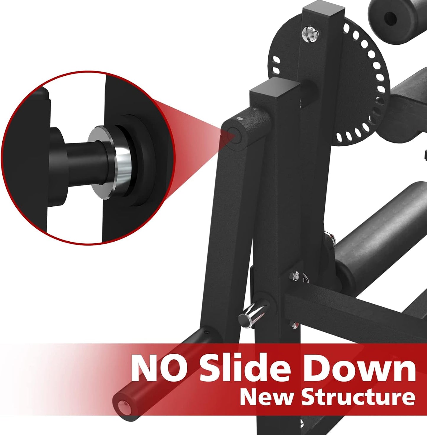 Leg Extension and Curl Machine, Lower Body Special Leg Machine, Adjustable Leg Exercise Bench with Plate Loaded, Leg Rotary Extension for Thigh, Home Gym Weight Machine