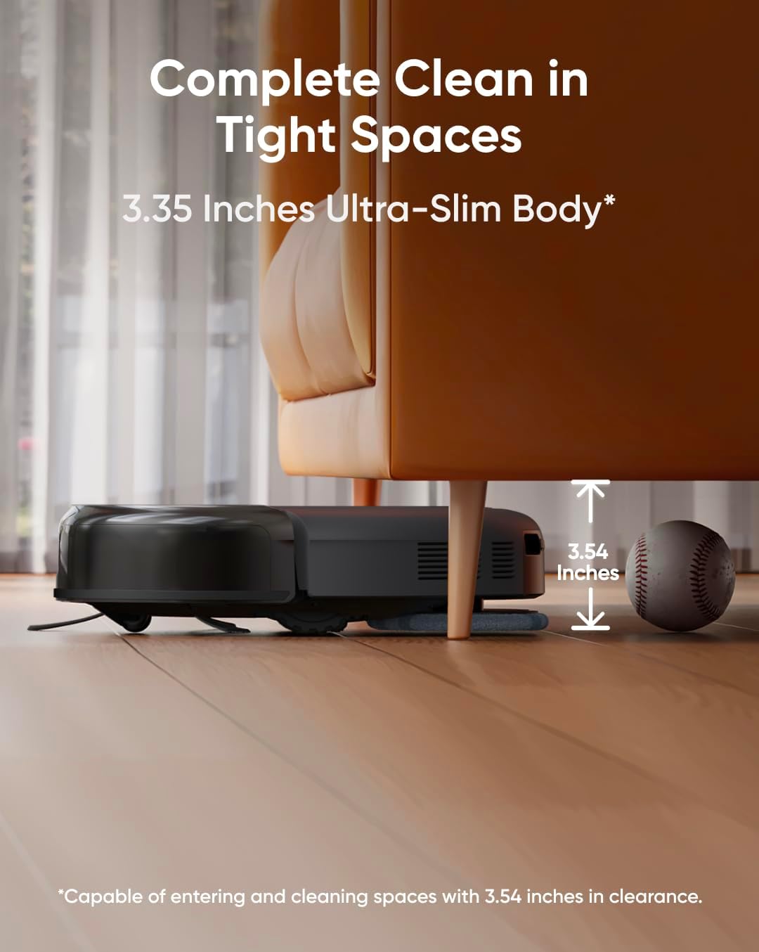 Robot Vacuum C10 with Self Emptying Station, Up to 60 Days Hands Free Cleaning, Edge Expansion Brush, 4000Pa Powerful Suction, 2.85-Inch Ultra-Slim Body, Smart Mapping, Lidar Navigation