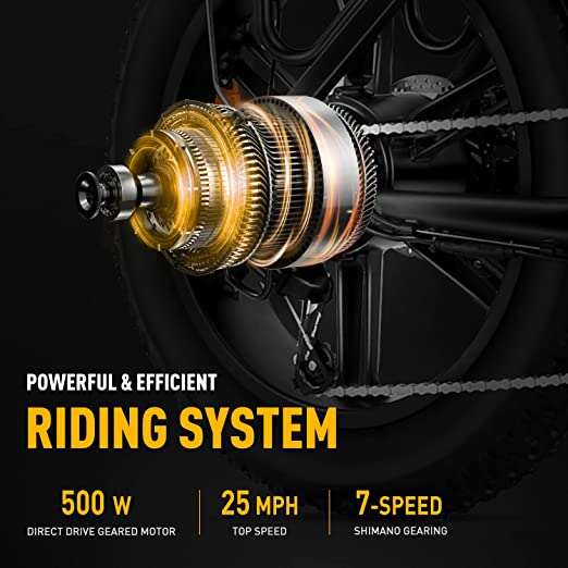 20 x 4.0 Foldable Electric Bicycle with 500W Motor, 48V 15AH Removable Battery