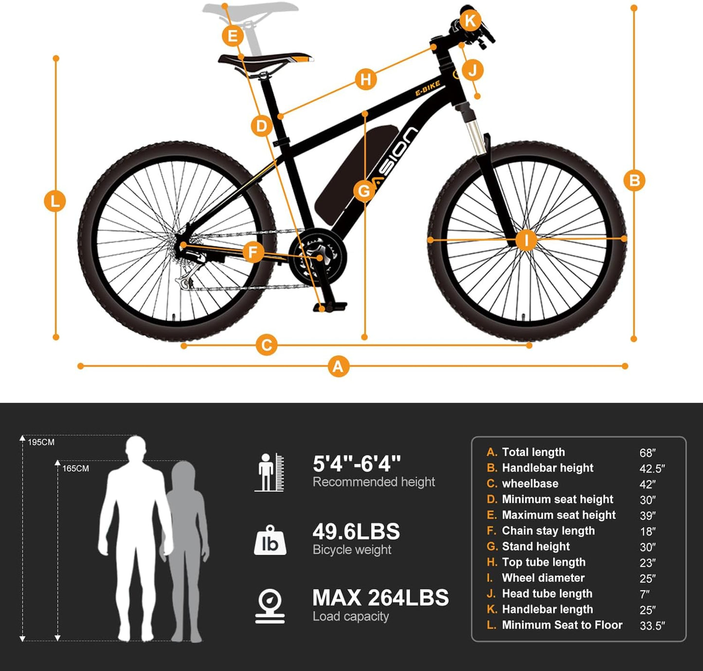 EB5 Electric Bike for Adults with Peak 500W Brushless Motor, 40Miles 20MPH Commuting Electric Mountain Bike with 360Wh Removable Battery, 7-Speed, 26" Tires and Front Fork Suspension