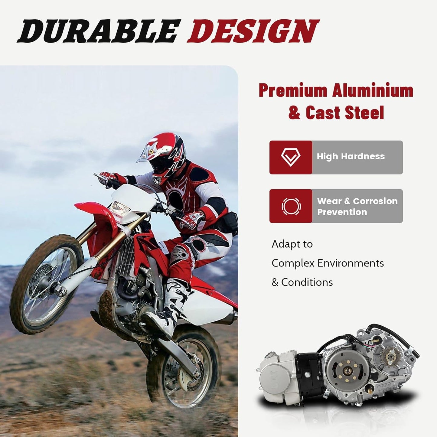 150CC 4 Stroke Engine Motor, Gy6 Single Cylinder Complete Engine Kit for 110cc-150cc Atvs and Go Karts and 11" Long Box Engine Size Scooters High-Flow Oil Pump CVT Carburetor Top Mount