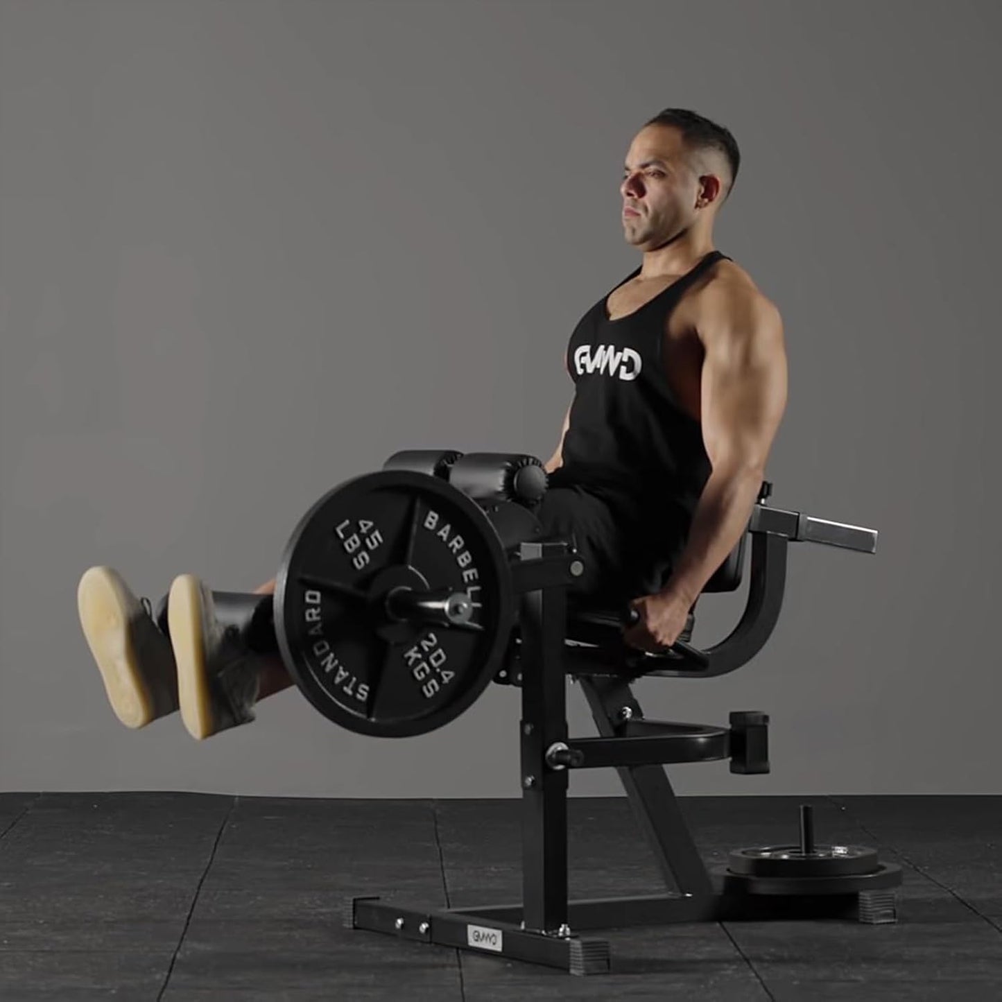 Leg Extension and Curl Machine, Lower Body Special Leg Machine, Adjustable Leg Exercise Bench with Plate Loaded, Leg Rotary Extension for Thigh, Home Gym Weight Machine