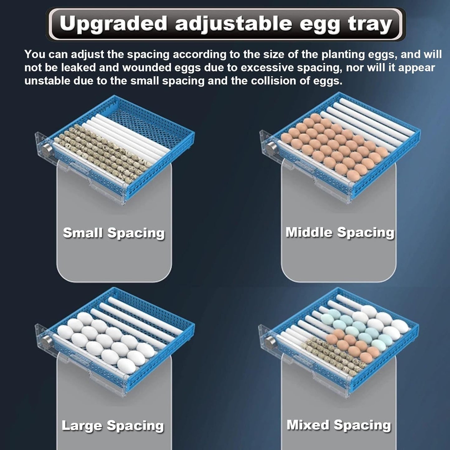 Egg Incubator, 192/256/500 Egg Incubator, Poultry Hatcher Machine with Automatic Egg Turning, Temperature & Humidity Control and LED Screen, General Purpose Incubator for Chickens Ducks Birds,500