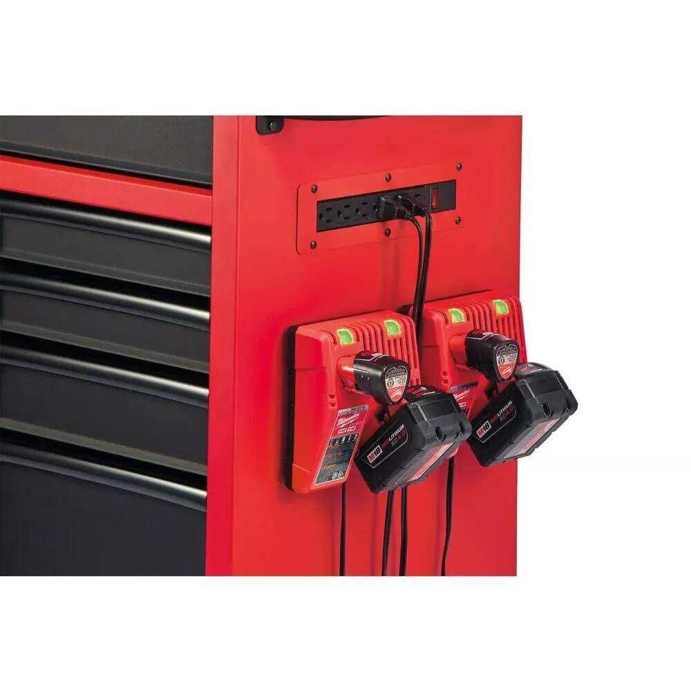 Reviews for Milwaukee 46 in. 16-Drawer Steel Tool Chest Combo and Rolling Cabinet Set, Textured Red and Black Matte