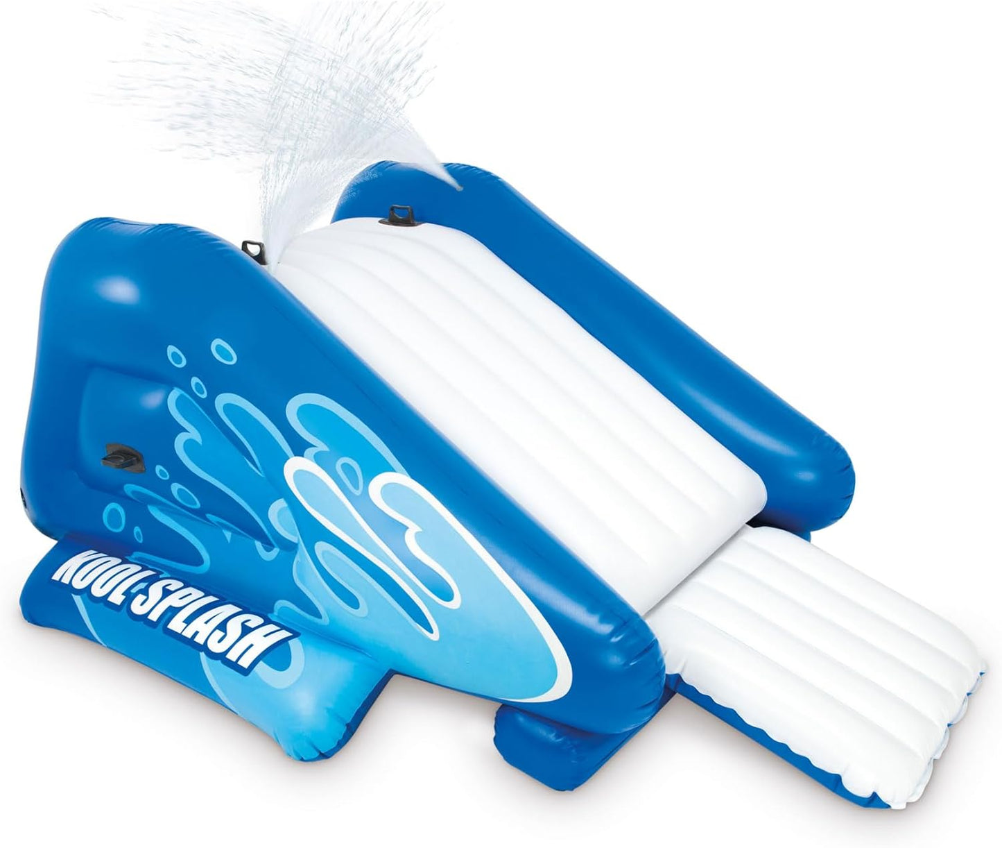 Kool Splash Inflatable Water Slide Swimming Pool Play Center with Built in Sprayers for Kids and Adults, Ages 6 and Up, Blue