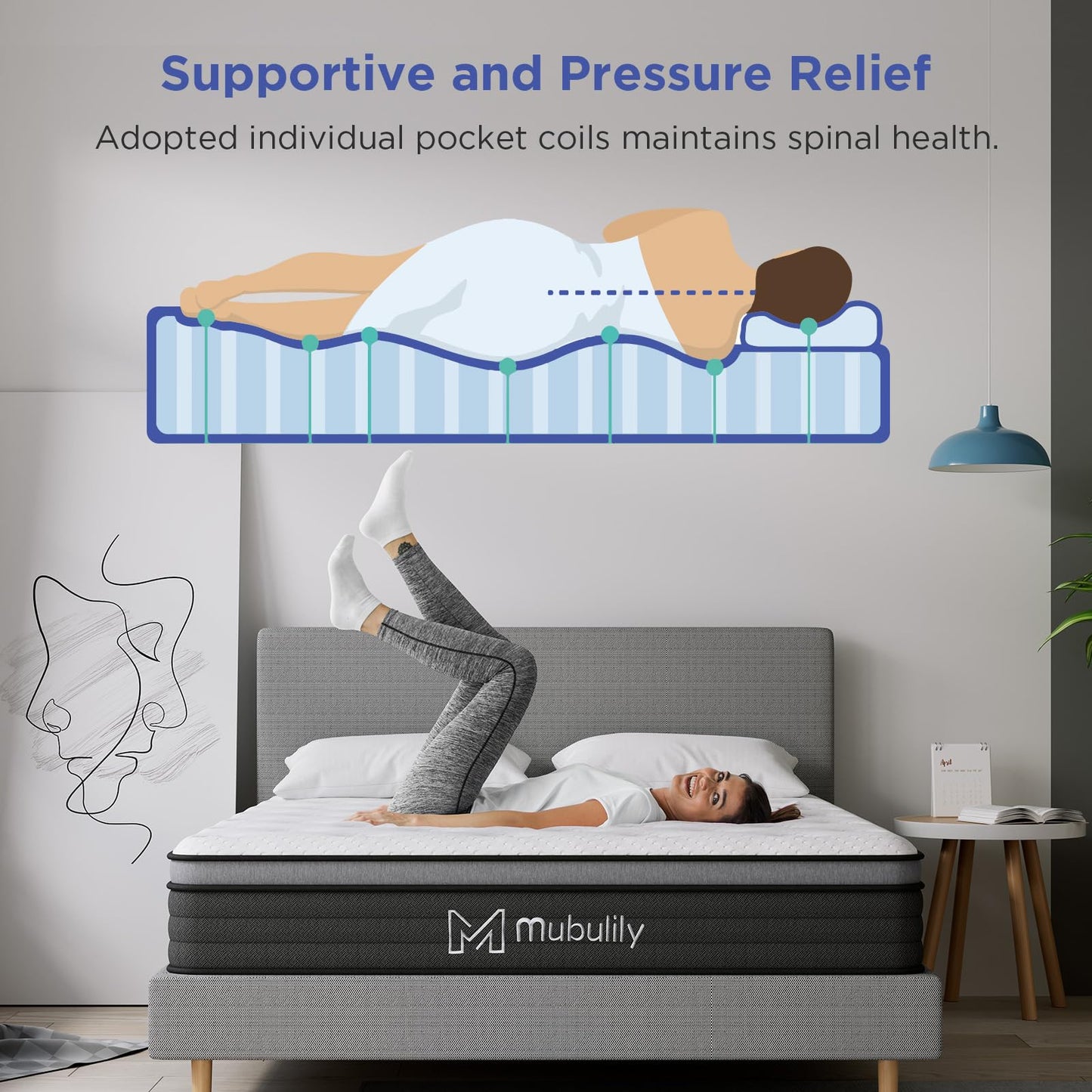 10 Inch Hybrid Mattress in a Box with Gel Memory Foam
