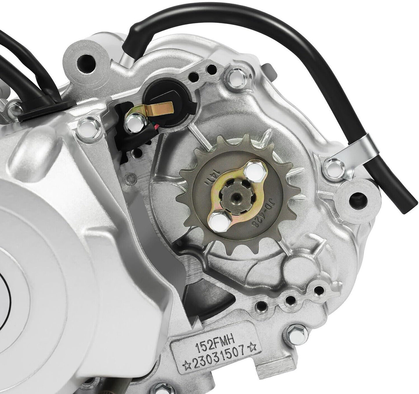 150CC 4 Stroke Engine Motor, Gy6 Single Cylinder Complete Engine Kit for 110cc-150cc Atvs and Go Karts and 11" Long Box Engine Size Scooters High-Flow Oil Pump CVT Carburetor Top Mount