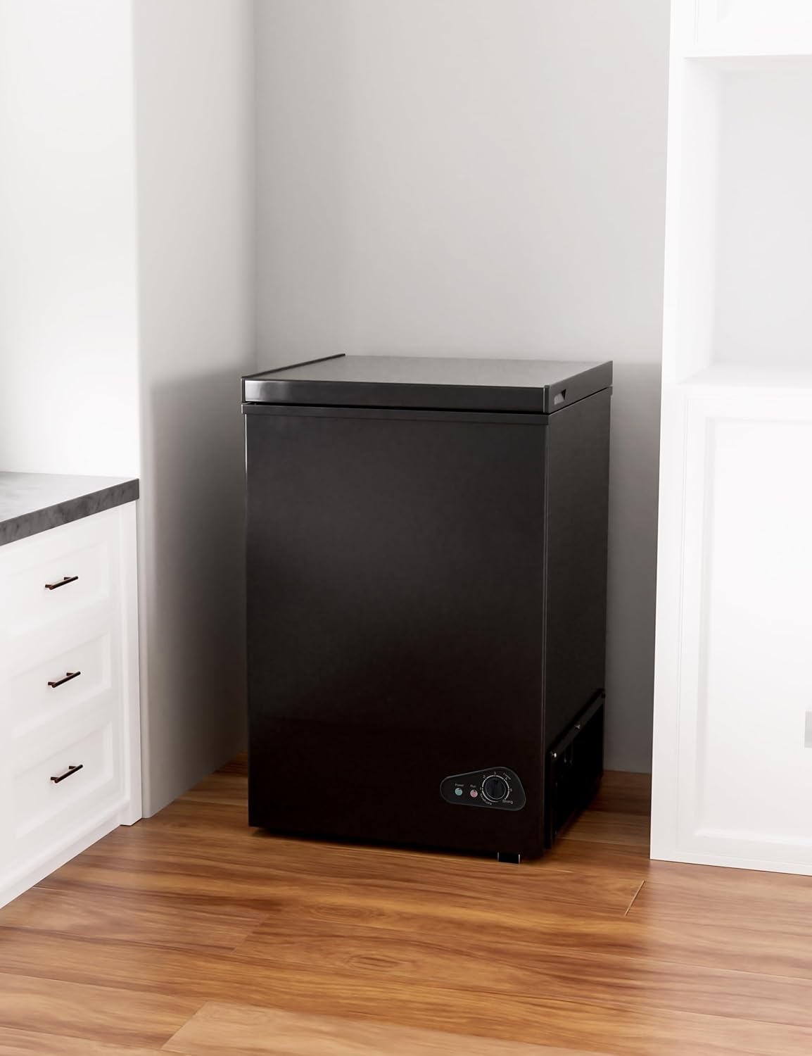 7.0 Cu Ft Chest Freezer - Energy Efficient & Quiet Mini Freezer with Adjustable Thermostat - Compact Deep Freezer for Home, Apartment, and Garage - Removable Basket & Defrost Drain