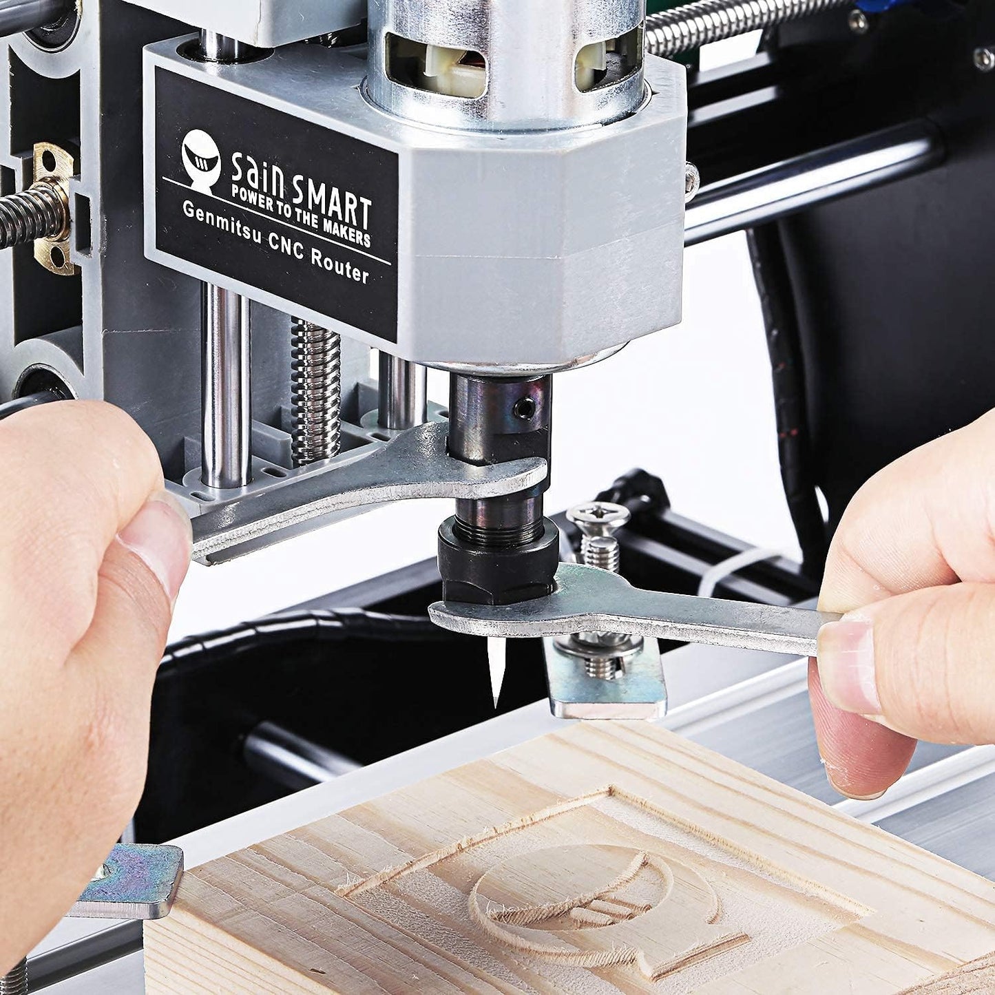 Router Kit GRBL Control 3 Axis Plastic Acrylic PCB PVC Wood Carving Milling Engraving Machine with Offline Controller, XYZ Working Area 300 x 180 x 45mm