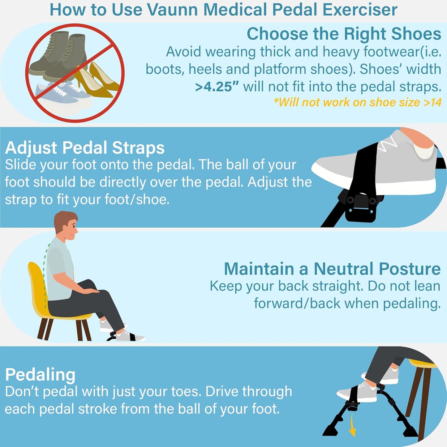 Desk Bike Pedal Exerciser with Electronic Display for Indoor Physical Therapy