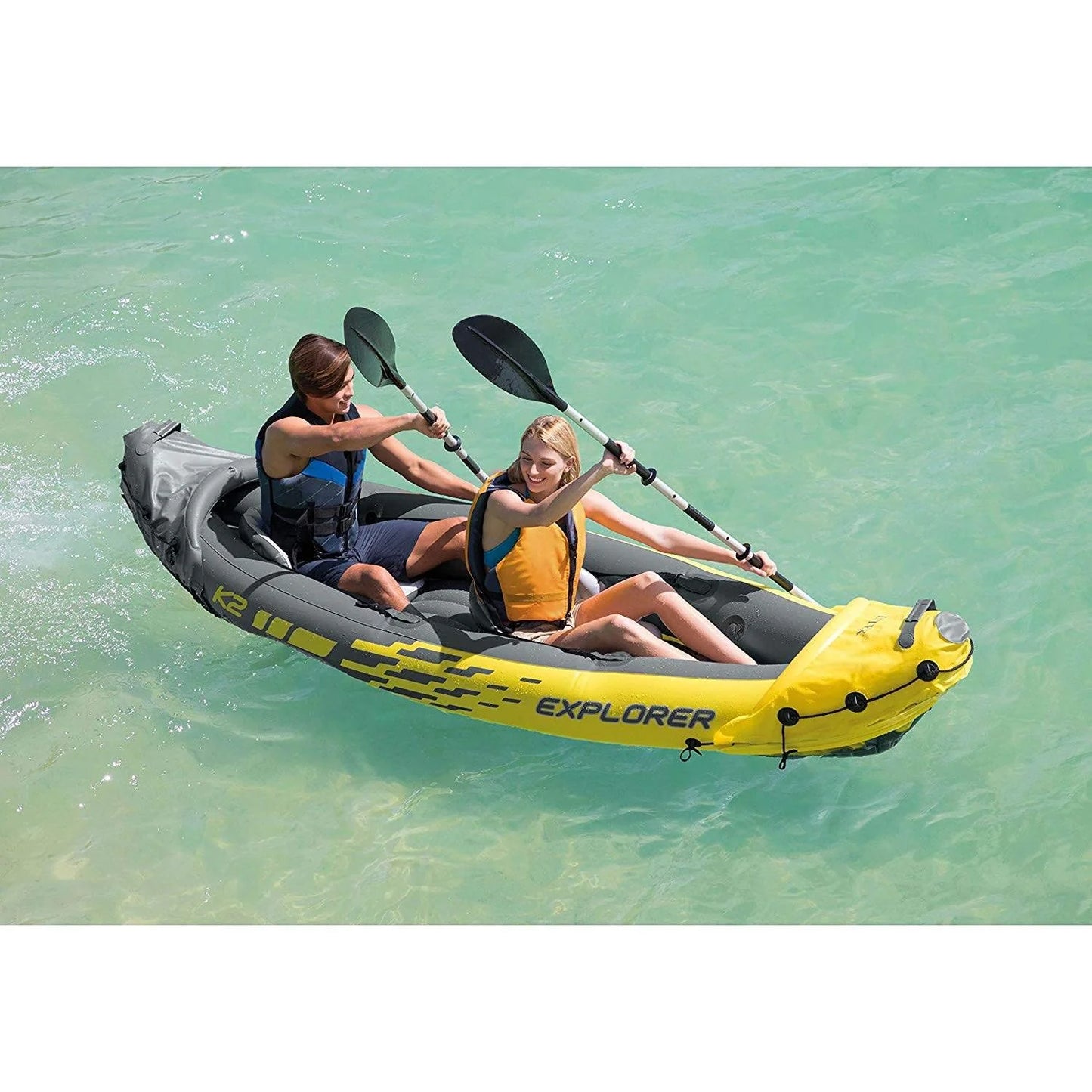 Explorer K2 2 Person Inflatable Kayak Set