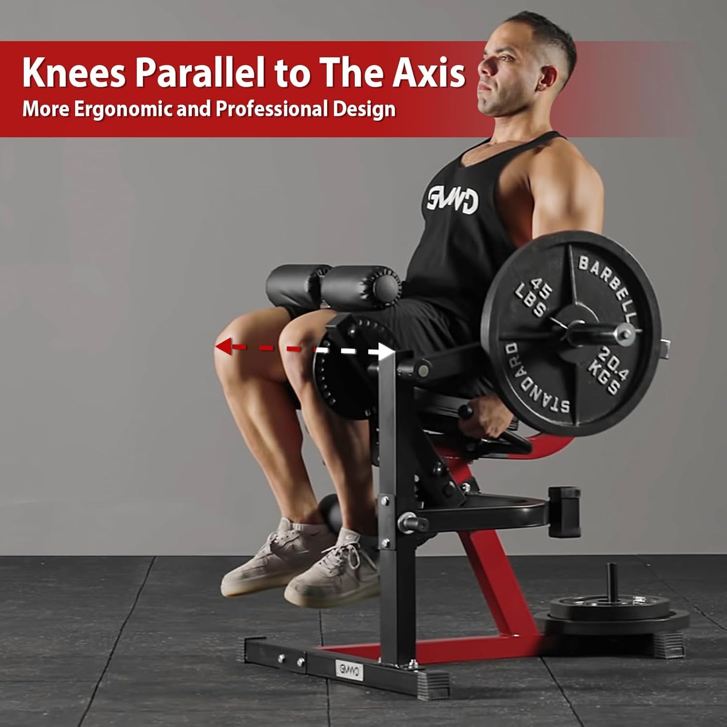 Leg Extension and Curl Machine, Lower Body Special Leg Machine, Adjustable Leg Exercise Bench with Plate Loaded, Leg Rotary Extension for Thigh, Home Gym Weight Machine