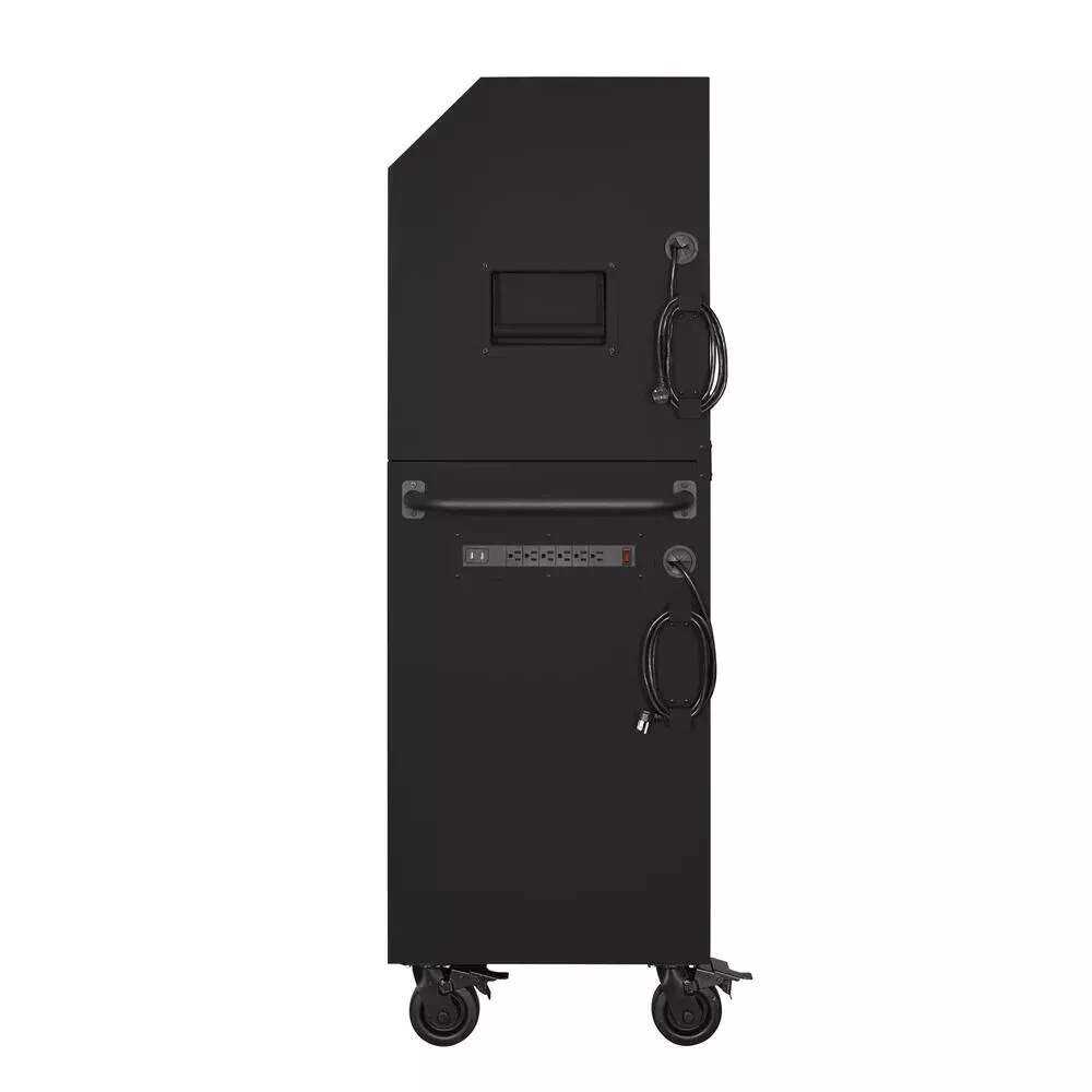 HEAVY-DUTY 56 IN. W 18-DRAWER COMBINATION TOOL CHEST AND CABINET SET, MATTE BLACK
