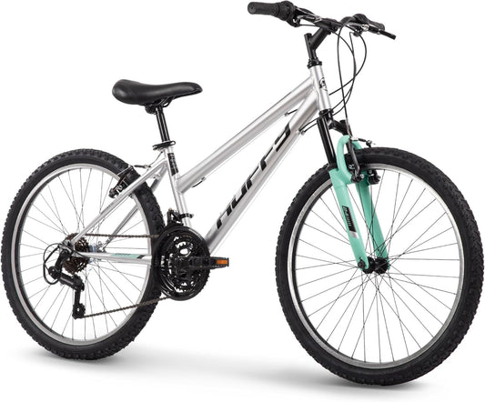 Mountain Hardtail Mountain Bike for Boys/Girls/Men/Women, 20"/24"/26" Sizes, 6 or 21 Speed Shimano Twist Shifting, Front or Dual Suspension, Comfort Saddle, Sleek Colors