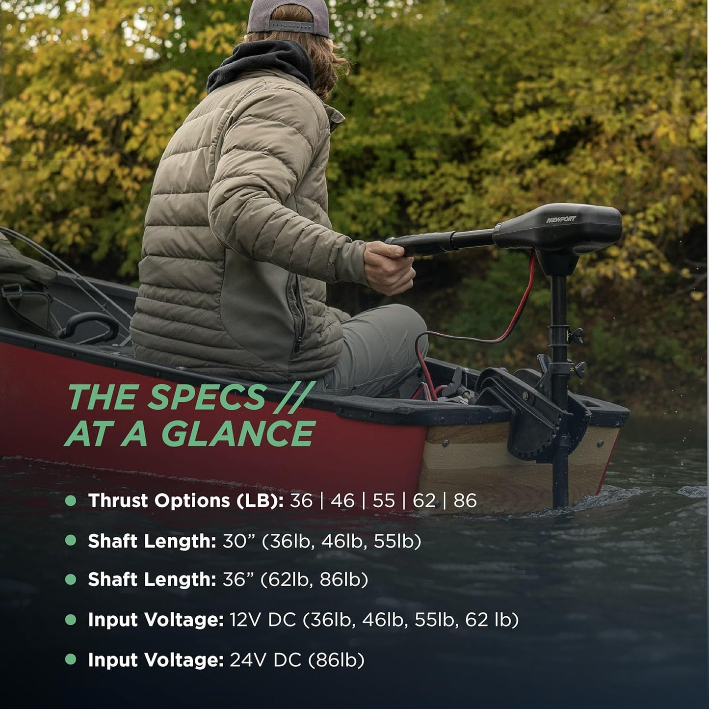 Push-type seawater rear-mounted installed electric trolling motor for fishing, equipped with LED battery indicator light