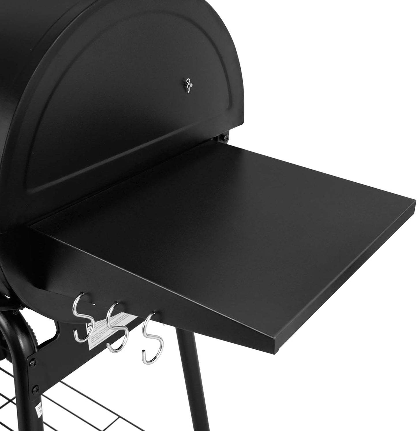 CC1830S 30" BBQ Charcoal Grill and Offset Smoker | 811 Square Inch cooking surface, Outdoor for Camping | Black