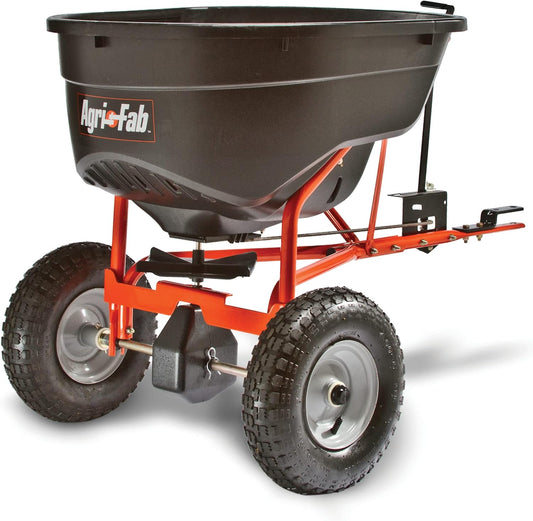 Tow-Behind Lawn & Garden Broadcast Spreader for Seed,Fertilizer,Salt,Ice Melt; Easy to use Flow Control from Seat of Riding Lawn Mower
