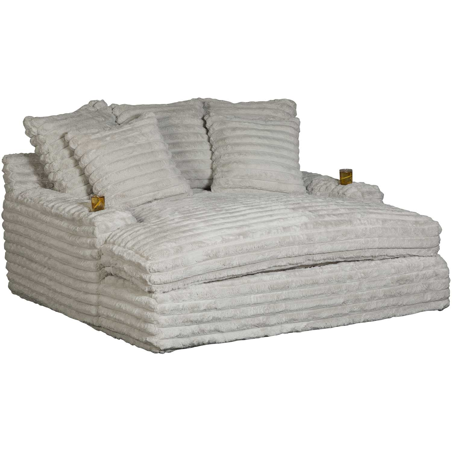 Autumn Sale - Nestle Chaise Lounge With Dual Cupholders And Charging Ports