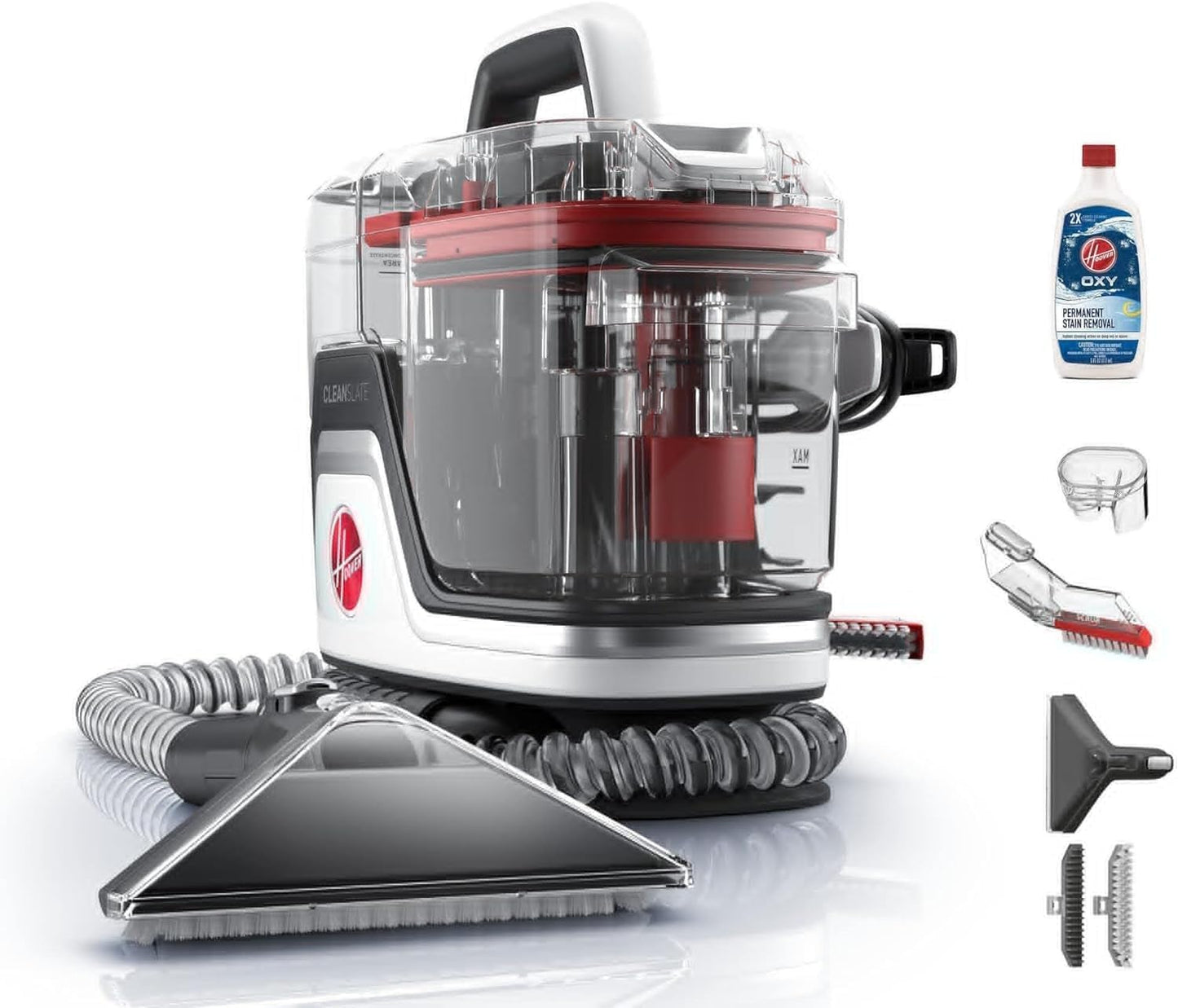 XL Portable Carpet and Furniture Spot Cleaner, with powerful suction, large capacity container, and pet cleaning tools included