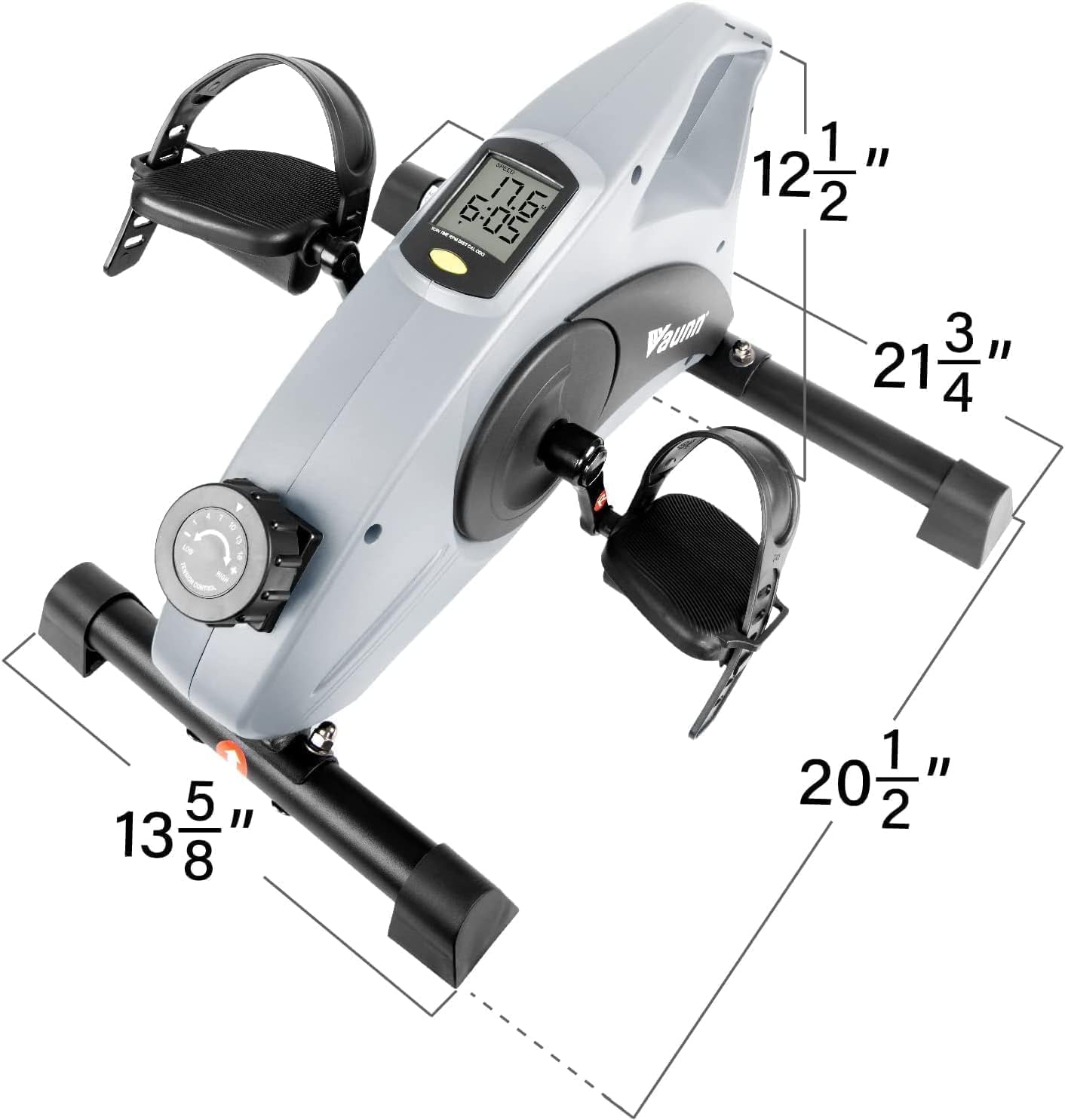 Desk Bike Pedal Exerciser with Electronic Display for Indoor Physical Therapy
