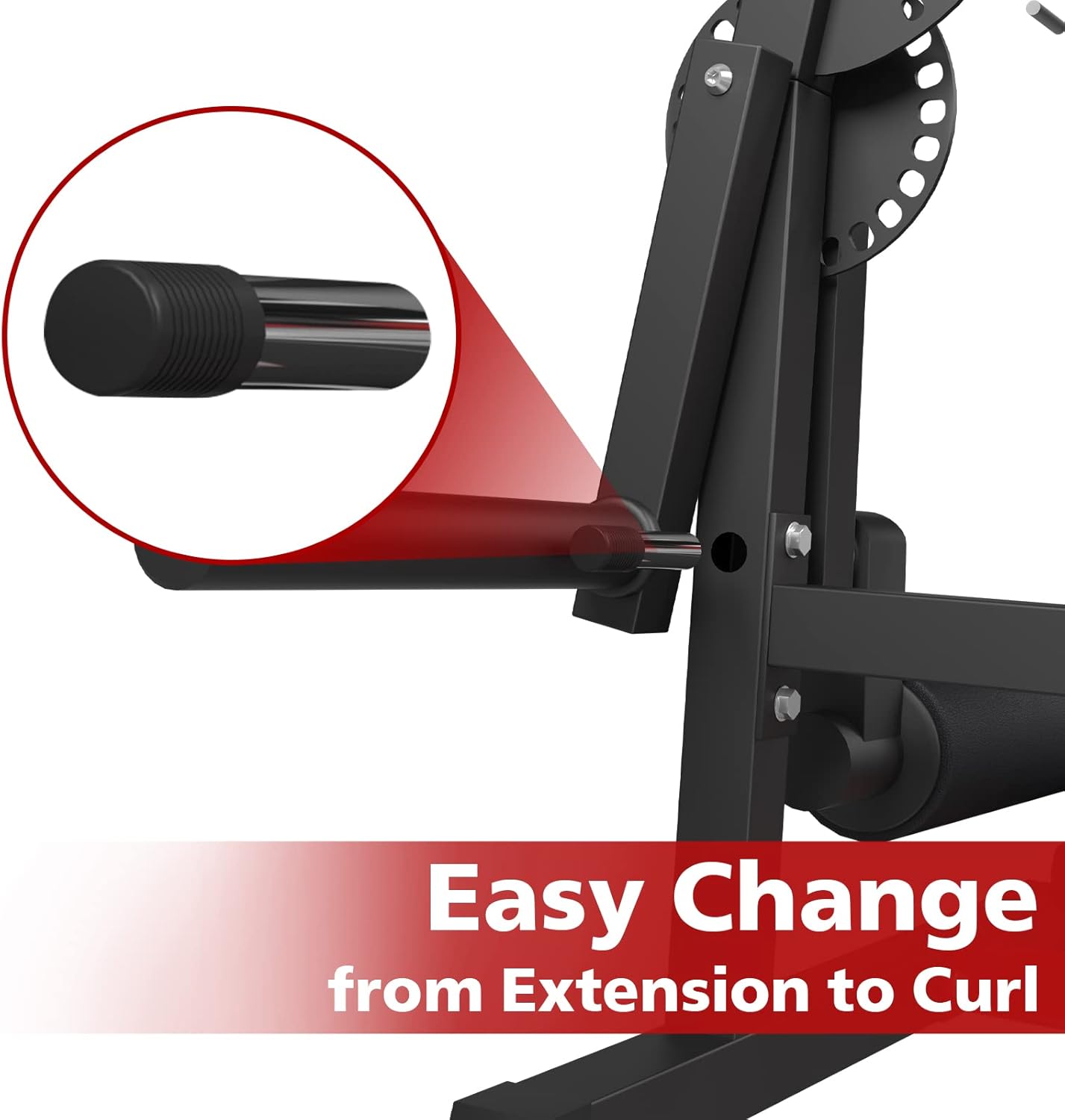 Leg Extension and Curl Machine, Lower Body Special Leg Machine, Adjustable Leg Exercise Bench with Plate Loaded, Leg Rotary Extension for Thigh, Home Gym Weight Machine