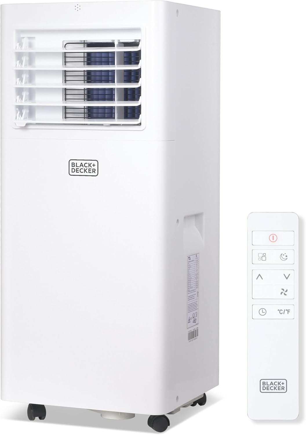 Portable Air Conditioner, 12,000 BTU (8,000 BTU SACC) for Rooms up to 550 Sq. Ft., Portable AC with Follow Me Remote Control and Window Kit, BPACT12WT, White