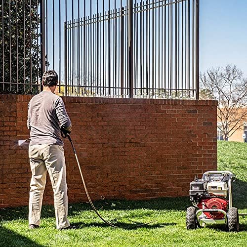 Cleaning ALH3425 Aluminum Series 3600 PSI Gas Pressure Washer, 2.5 GPM, Honda GX200 Engine, Includes Spray Gun and Extension Wand, 5 QC Nozzle Tips, 5/16-inch x 35-foot MorFlex Hose.