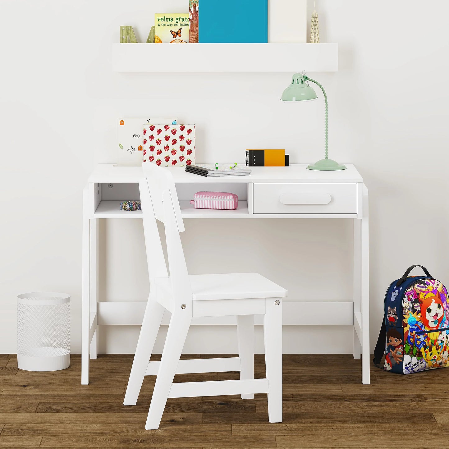 Kids Desk and Chair Set for Kids with Drawers