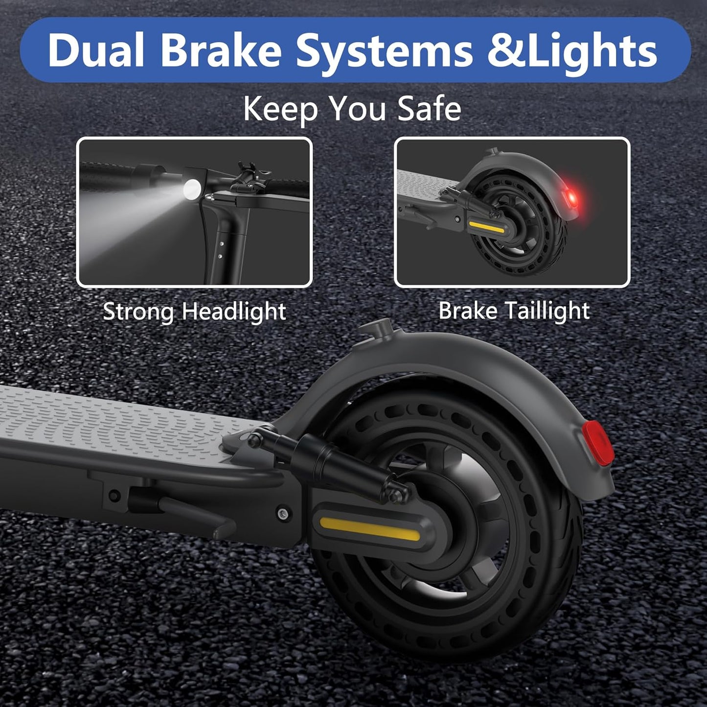 Electric Scooter Adults,Max 19/27/49 Miles Ranges,Top Speed 19/22 mph,350/750W Peak Motor, Folding E-Scooter with Dual Braking Dual Suspension