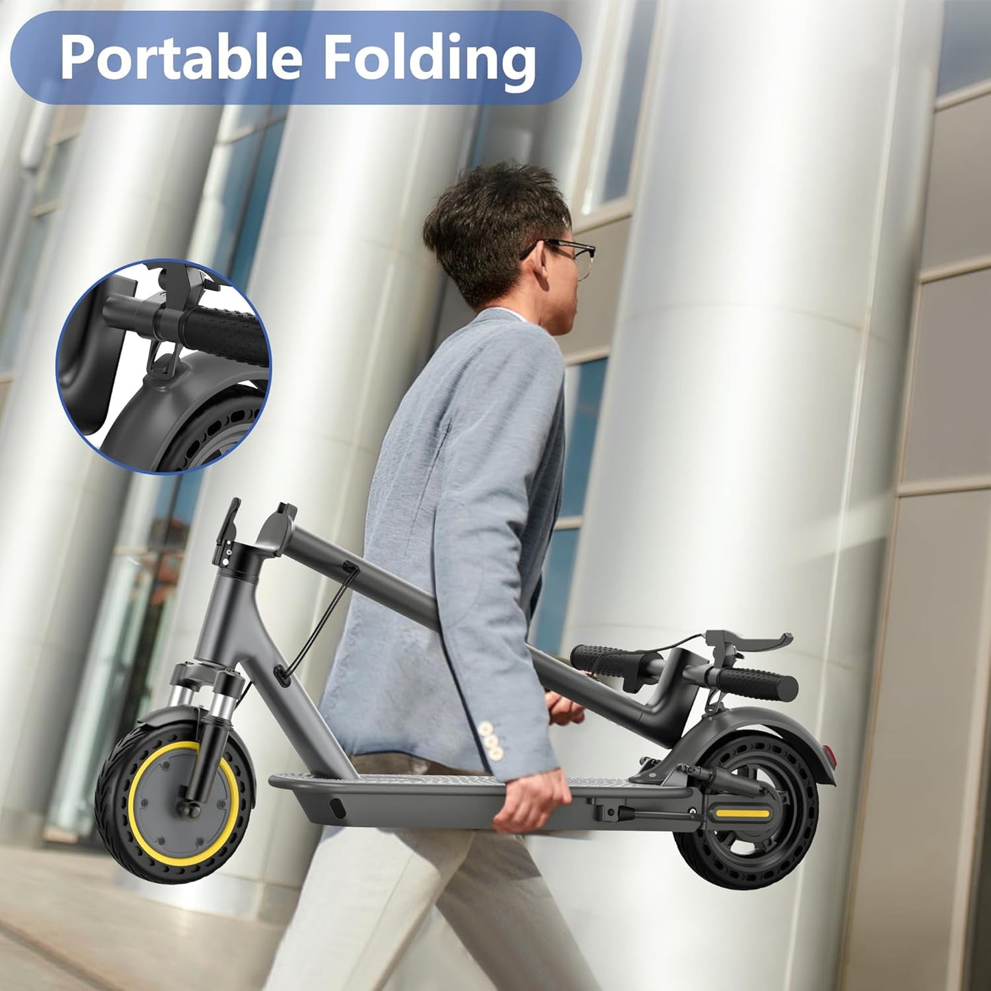 Electric Scooter Adults,Max 19/27/49 Miles Ranges,Top Speed 19/22 mph,350/750W Peak Motor, Folding E-Scooter with Dual Braking Dual Suspension