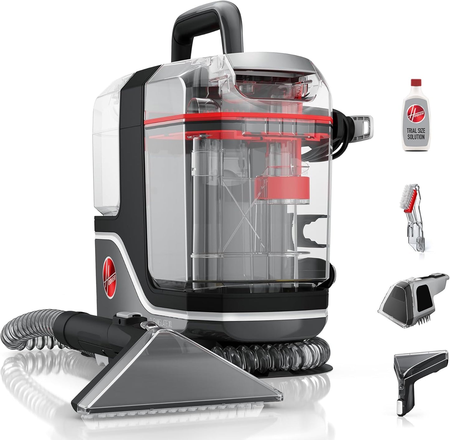 XL Portable Carpet and Furniture Spot Cleaner, with powerful suction, large capacity container, and pet cleaning tools included