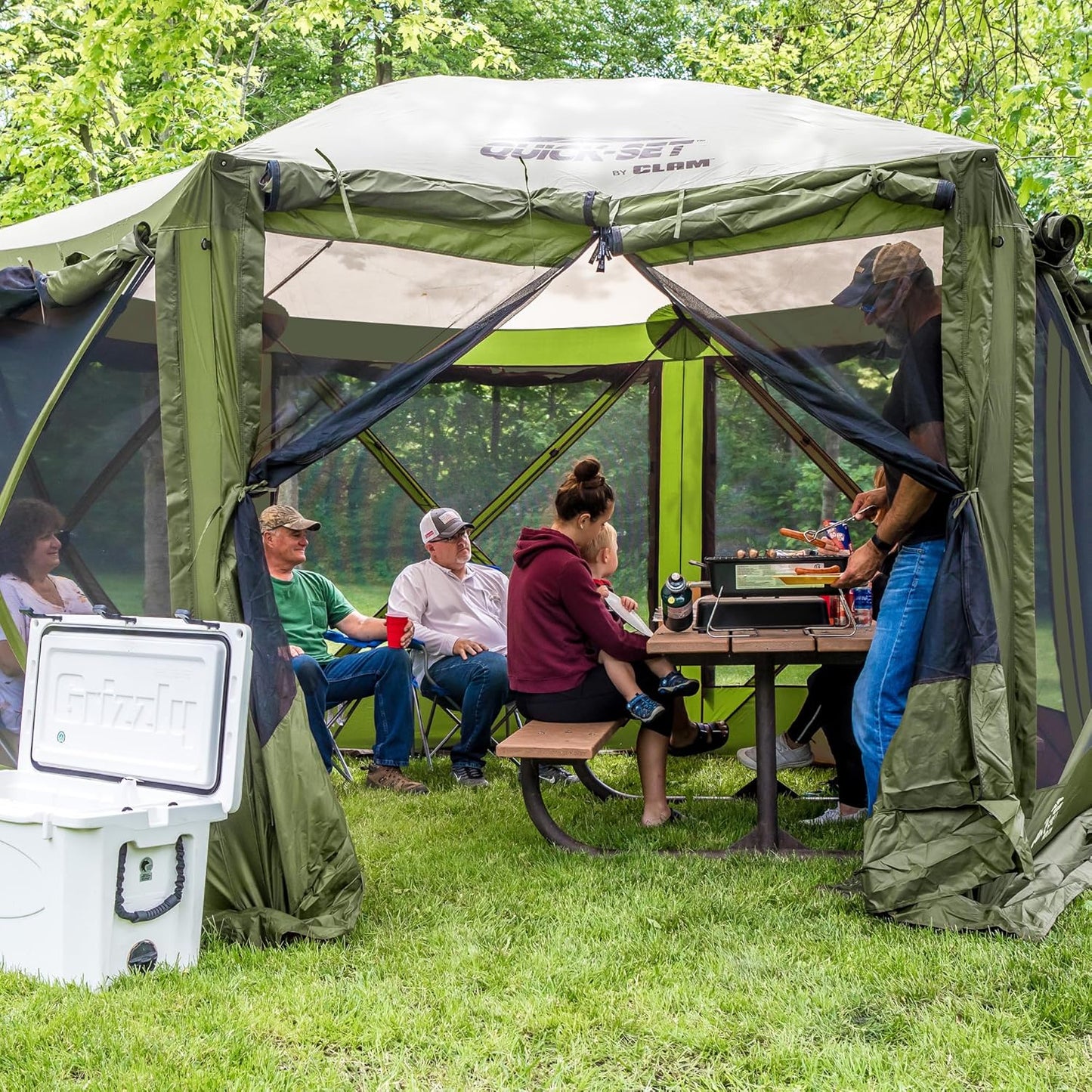 Screen Tent, Outdoor Camping Gazebo Canopy, Escape, 11.5', Brown