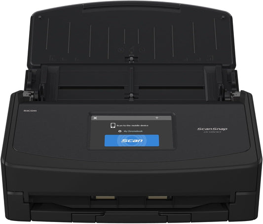 iX1600 Wireless or USB High-Speed Cloud Enabled Document, Photo & Receipt Scanner with Large Touchscreen and Auto Document Feeder for Mac or PC, 17 watts, Black