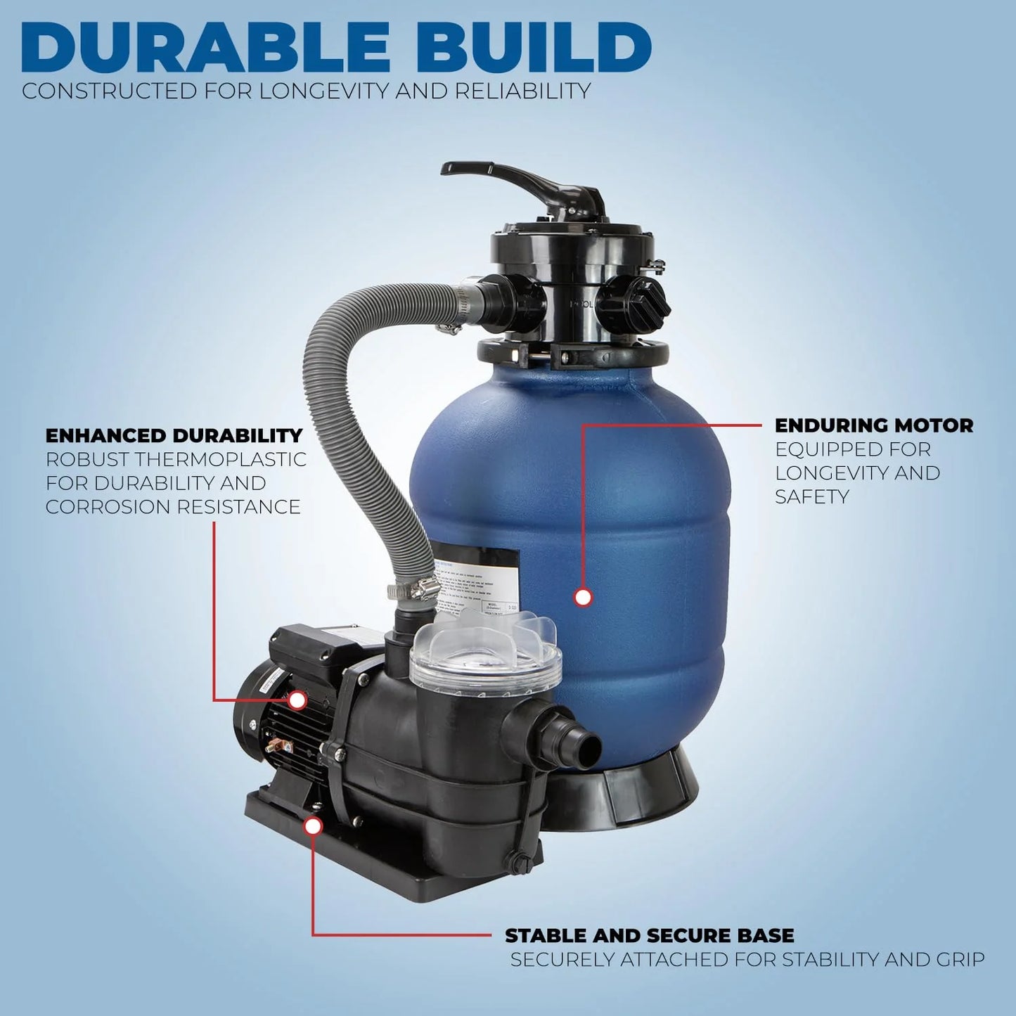 XtremepowerUS 13" Sand Filter 3/4HP Pool Pump