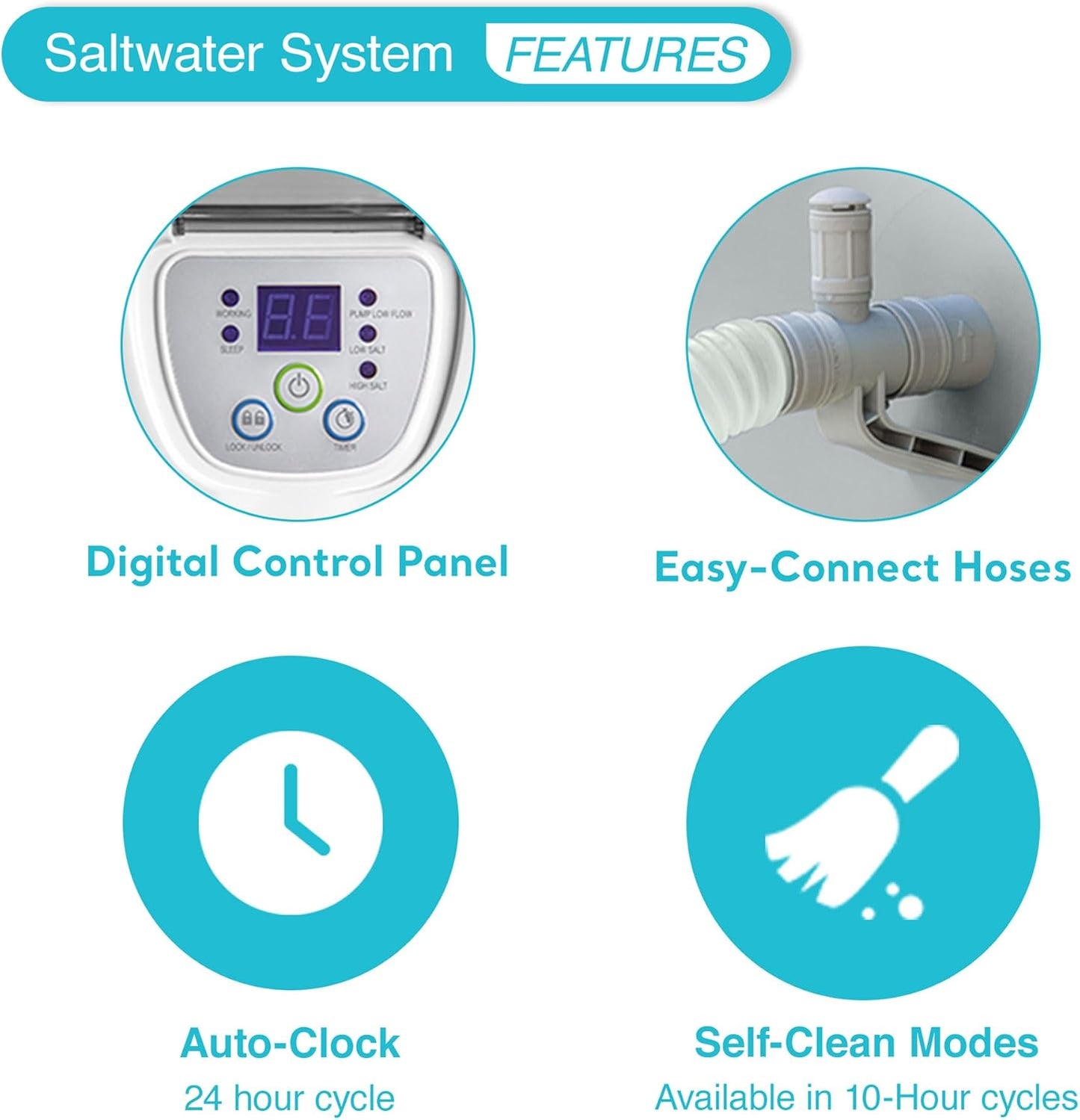Krystal Clear Saltwater System for Above-Ground Pools up to 15,000 Gallons