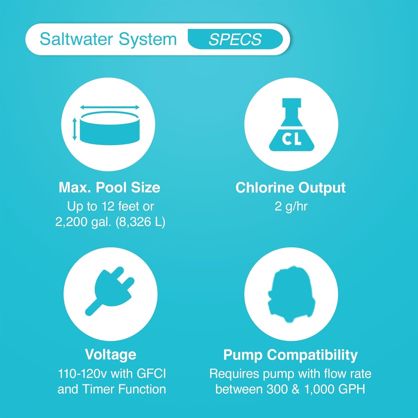 Krystal Clear Saltwater System for Above-Ground Pools up to 15,000 Gallons