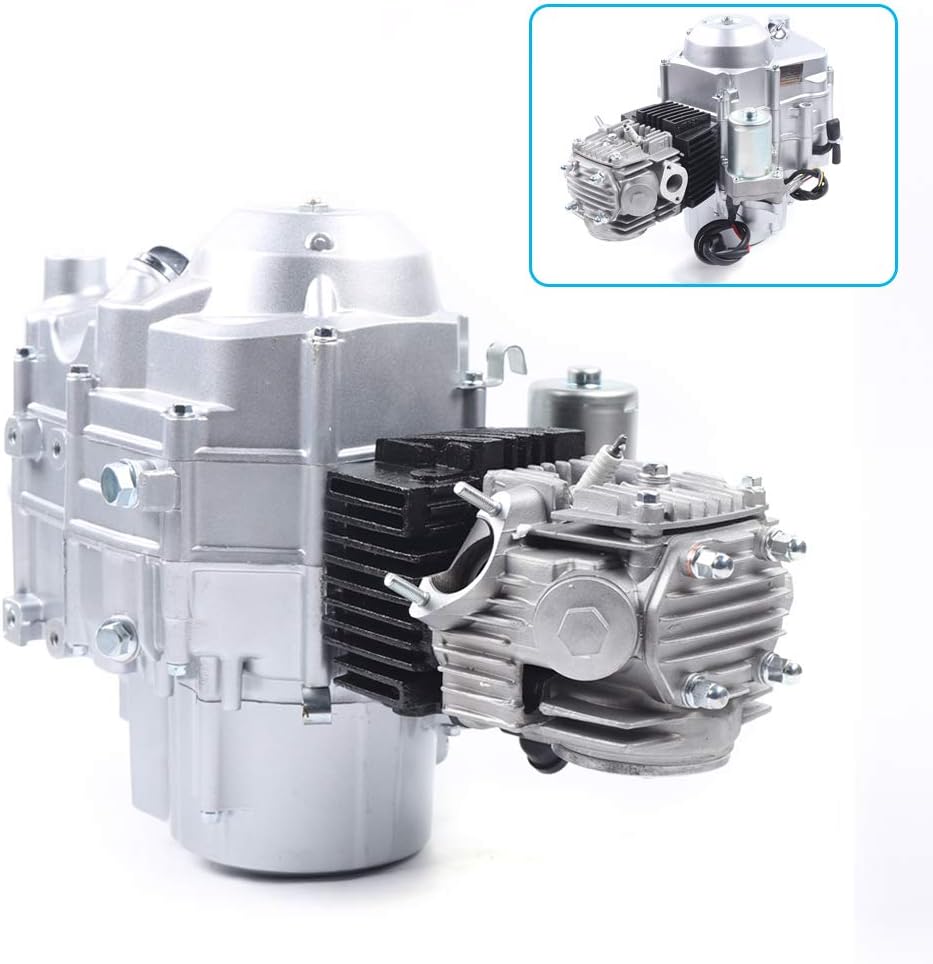 150CC 4 Stroke Engine Motor, Gy6 Single Cylinder Complete Engine Kit for 110cc-150cc Atvs and Go Karts and 11" Long Box Engine Size Scooters High-Flow Oil Pump CVT Carburetor Top Mount