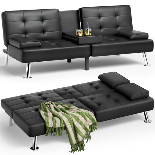 Modern Convertible Folding Futon Sofa Bed