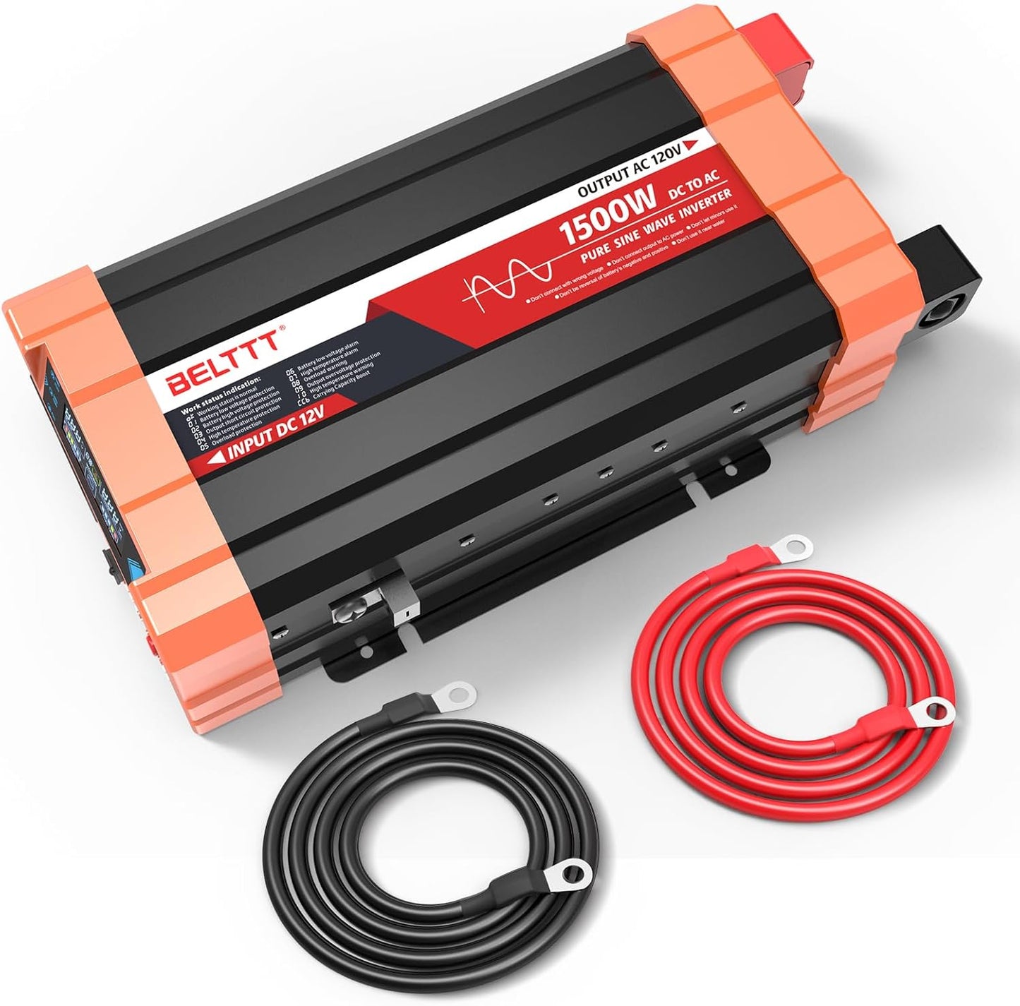 2000W Pure Sine Wave Inverter, Car Power Inverter 12V to 120V AC Converter for RV, Truck, Solar, Outdoor with Dual AC and 20A Socket, 5V 2.1A USB, Surge 4000W, Hardwire Port, Remote Controller
