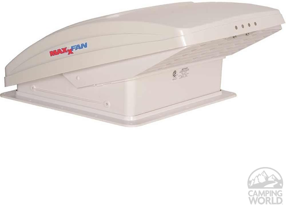 Deluxe Vent, Fan and Vent Cover All in One - Powerful 10-Speed Reversible Fan with Thermostat, Built-in Rain Cover, Remote Control, Intake & Exhaust Fan, Smoke (00-07500K)